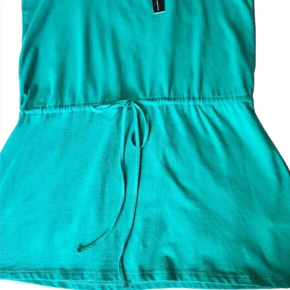 Nicole Miller Original Women's Top Tied Waist Size Medium Green Sleeveless New - Picture 4 of 10